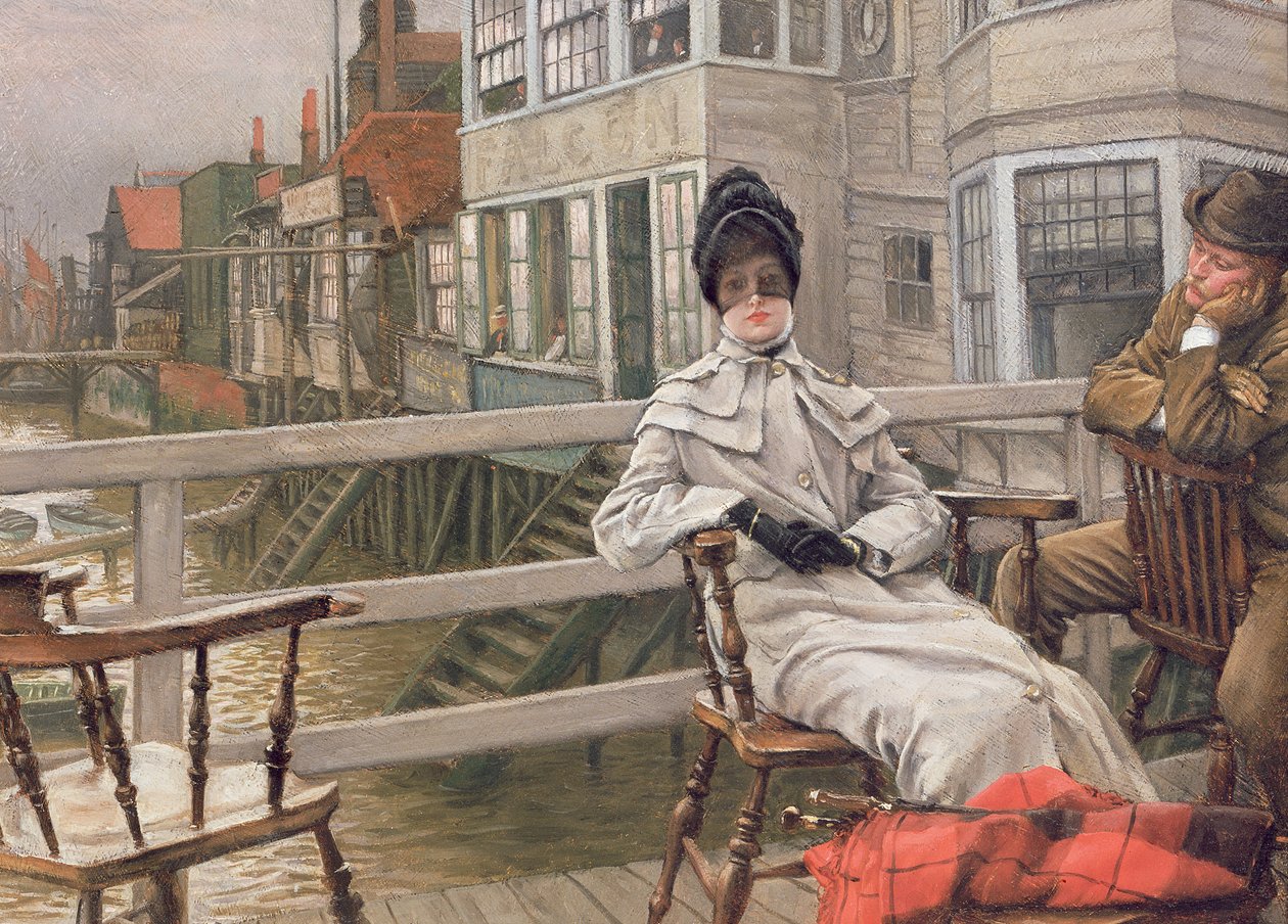 Oczekiwanie na prom, ok.1878 (panel) autorstwa James Jacques Joseph Tissot