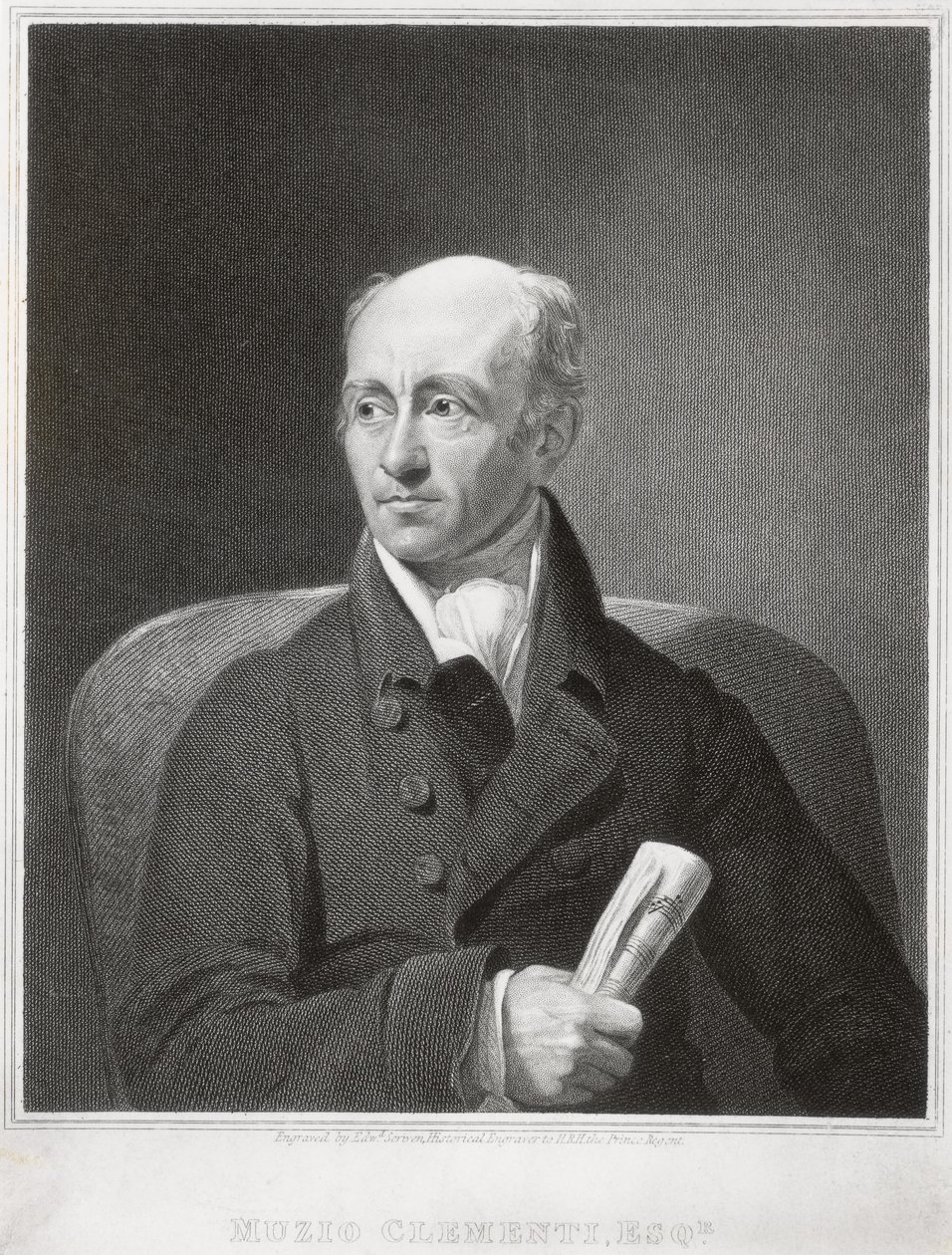 Muzio Clementi (1752-1832), włoski pianista i kompozytor, ryty przez Edwarda Scrivena (1775-1841) autorstwa James Lonsdale