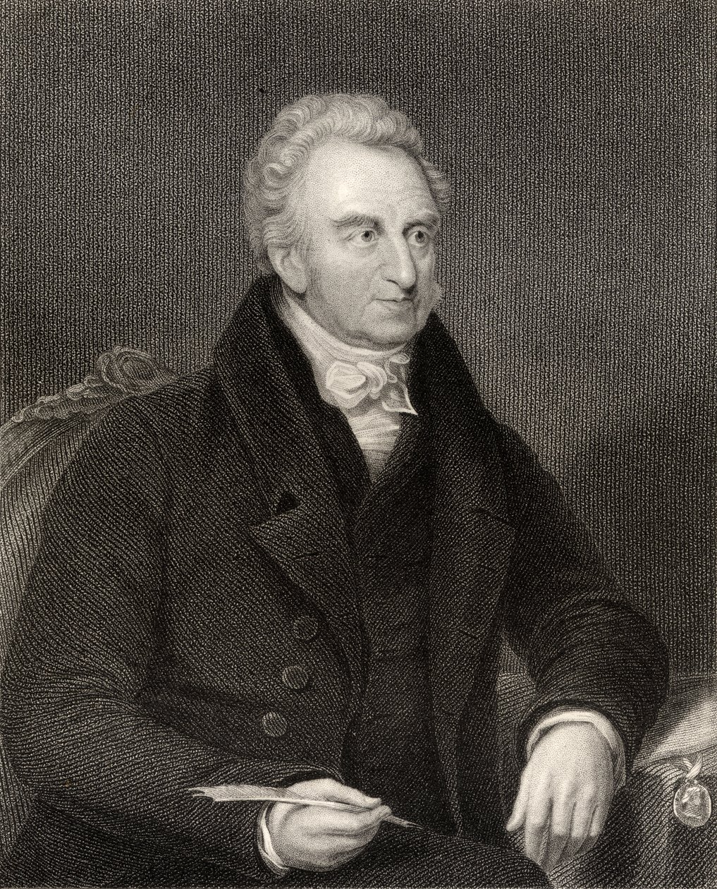 William Roscoe, sztychowany przez Samuela Freemana (1773-1857), z „Narodowej Galerii Portretów, tom IV”, wydana ok. 1835 autorstwa James Lonsdale