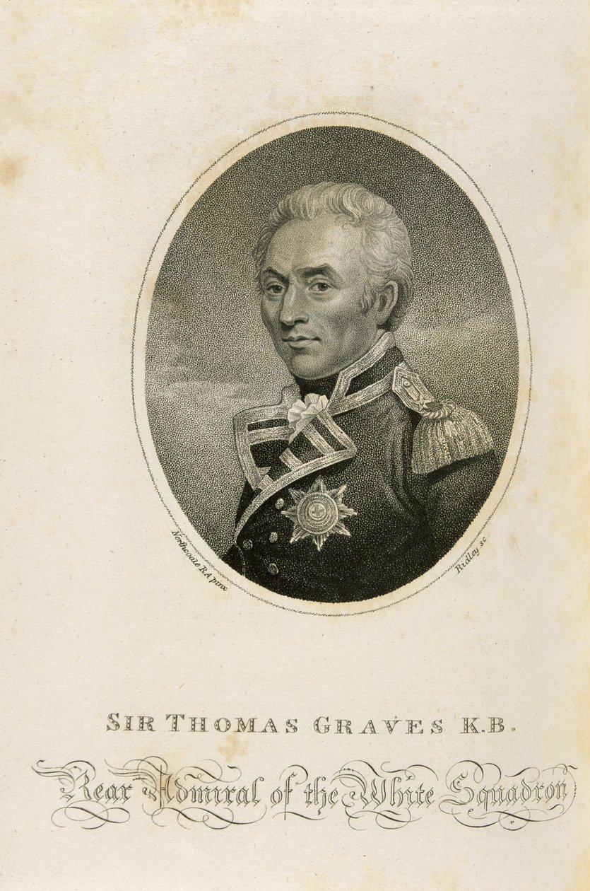 Sir Thomas Graves KB, grawerowane przez Ridley autorstwa James Northcote