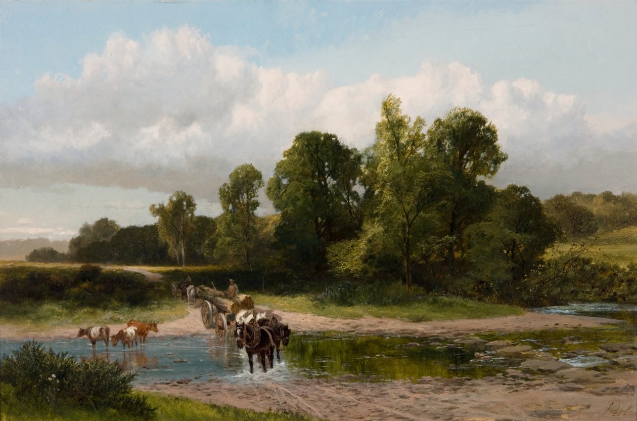 Ford na Whitadder, Berwickshire autorstwa James Peel