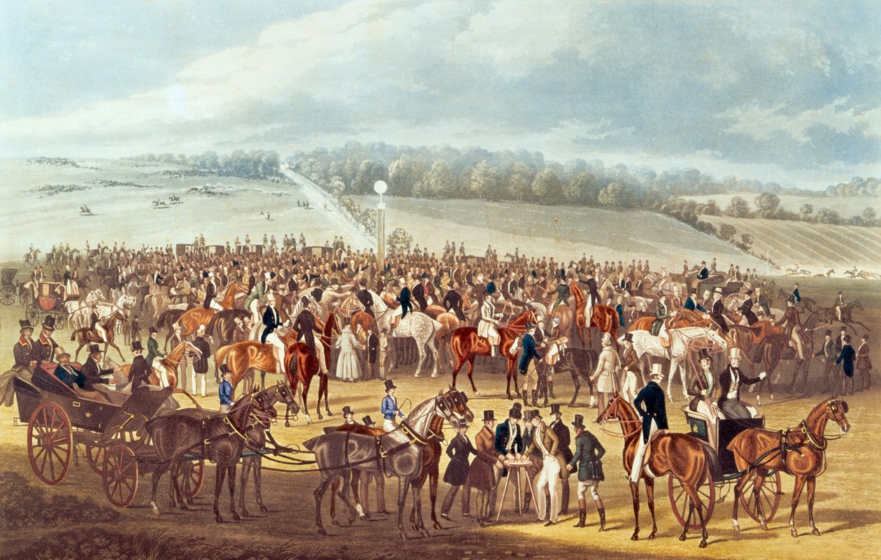 Poczta zakładów, Epsom, 1830 autorstwa James Pollard