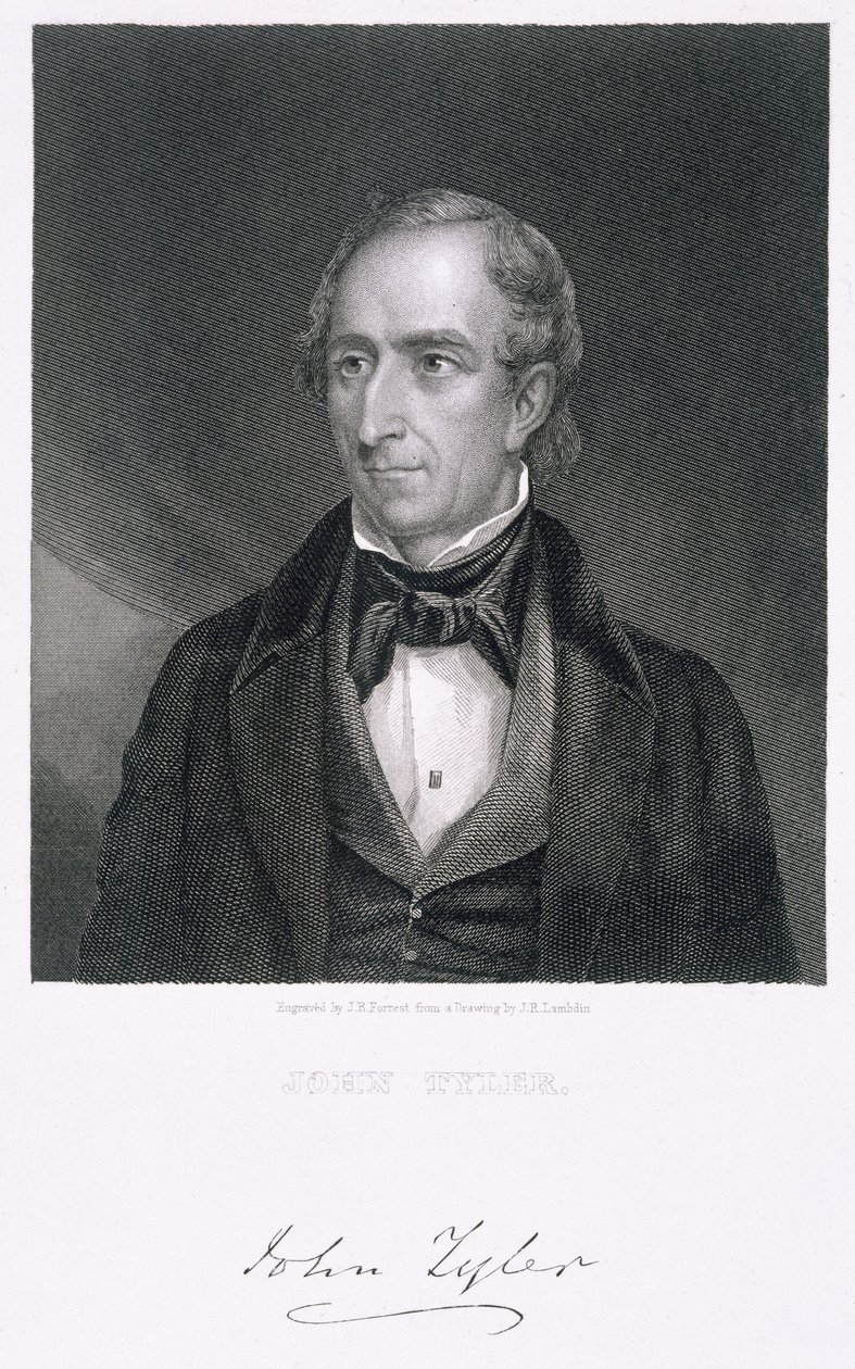 John Tyler, ryty przez Johna B. Forresta (1814-70) autorstwa James Reid Lambdin