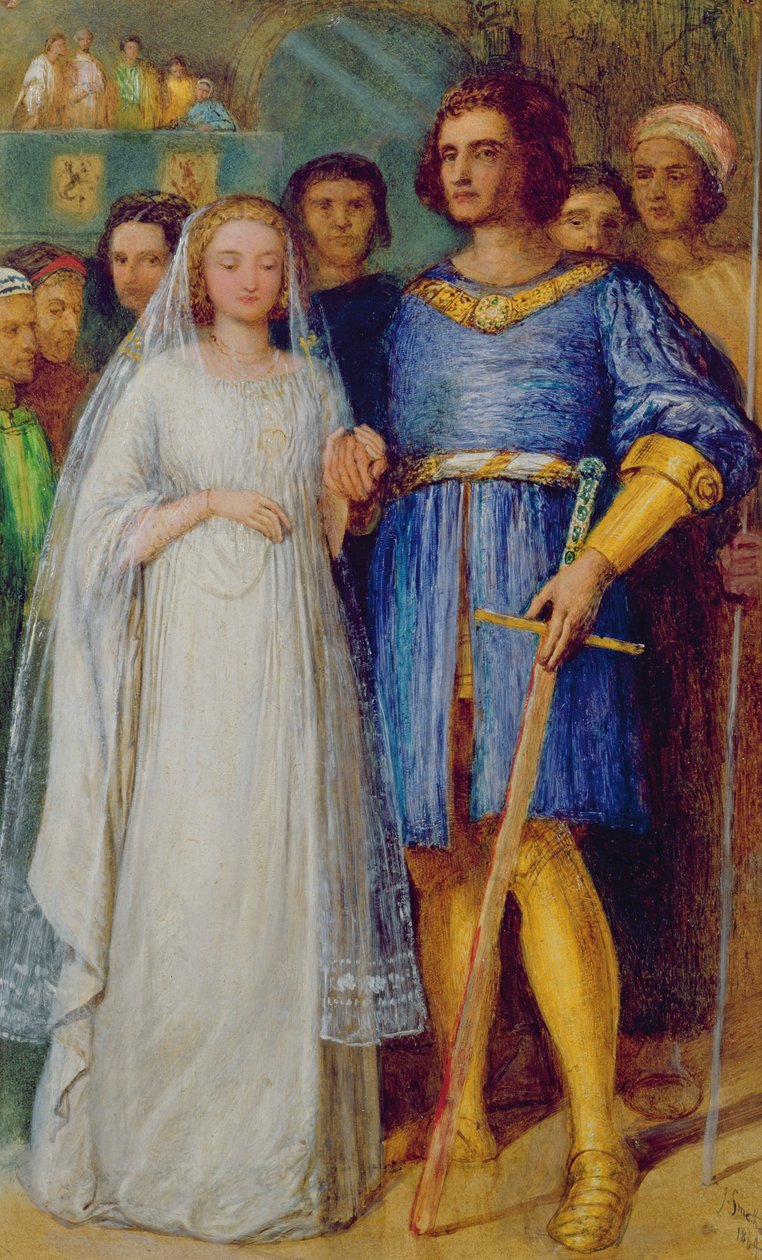 Suknie ślubne rycerza autorstwa James Smetham