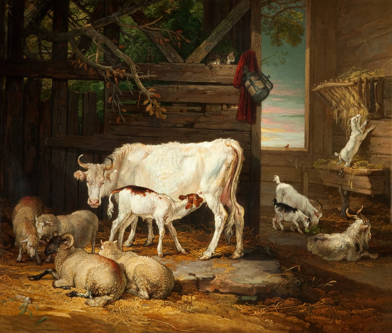 Wnętrze Stajni, 1810 autorstwa James Ward