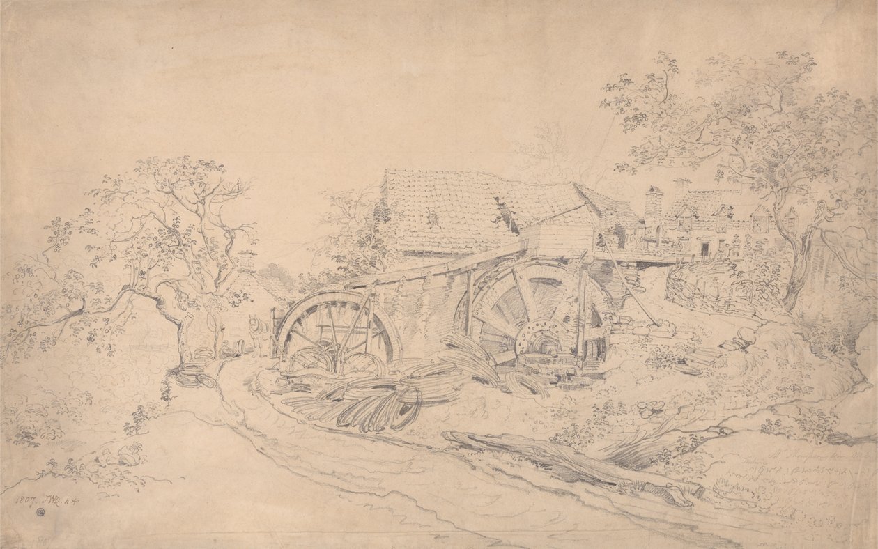 Pan Thompsons Drut Mill, Tintern autorstwa James Ward