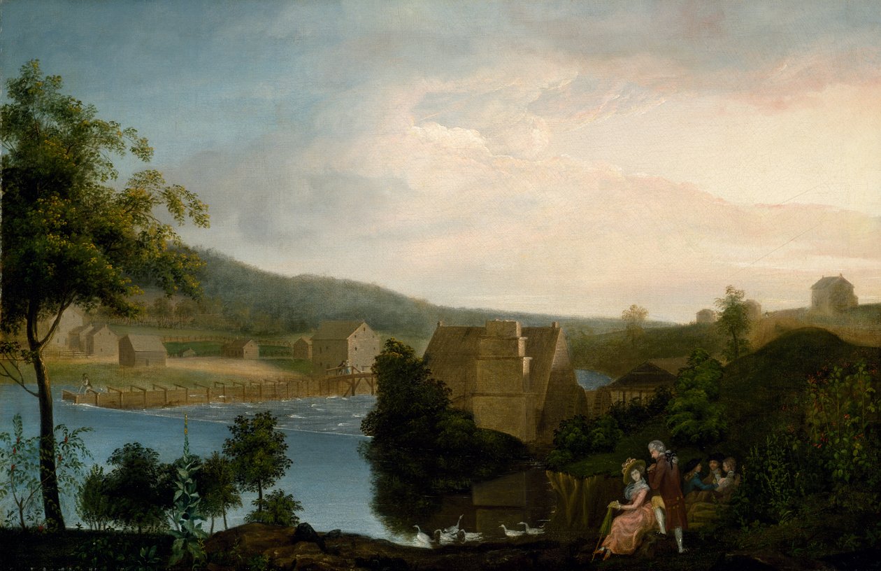 Zabawa przy młynie, koniec lat 80. XVII w. autorstwa James the Elder Peale