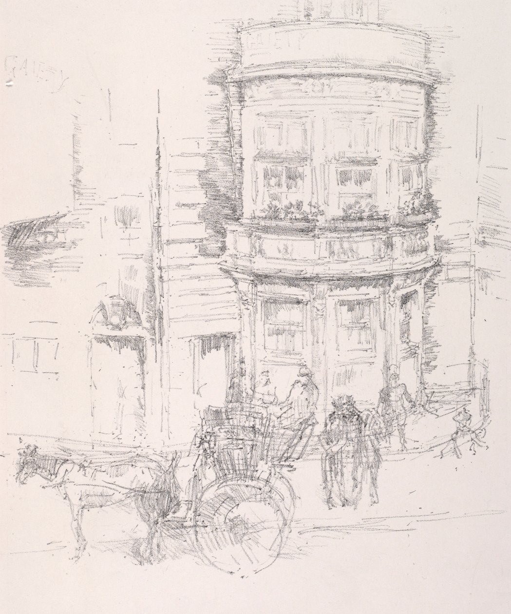 Tył Teatru Gaiety. autorstwa James Abbott McNeill Whistler