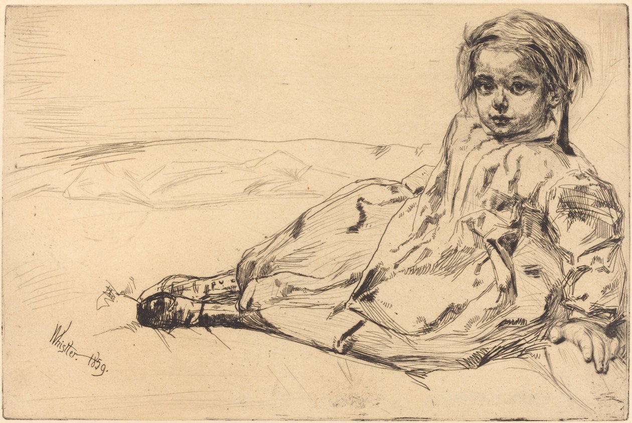 Bibi Valentin, 1859. autorstwa James Abbott McNeill Whistler