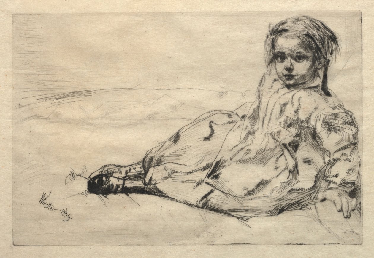 Bibi Valentin, 1859. autorstwa James Abbott McNeill Whistler