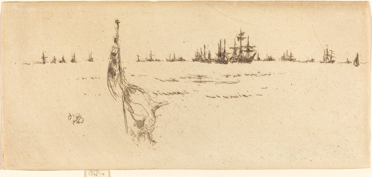 Zanurzanie flagi, 1887. autorstwa James Abbott McNeill Whistler