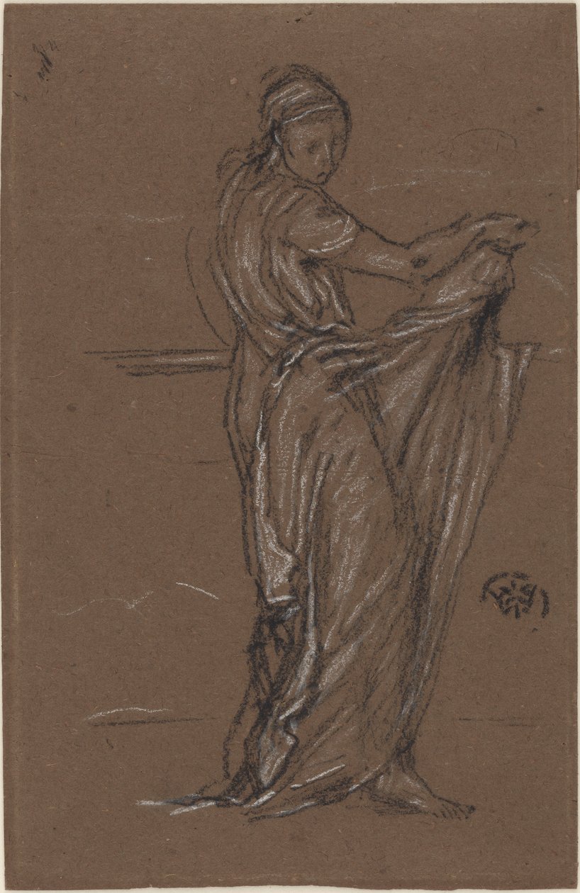 Drapowana postać kobieca, 1870-1873. autorstwa James Abbott McNeill Whistler