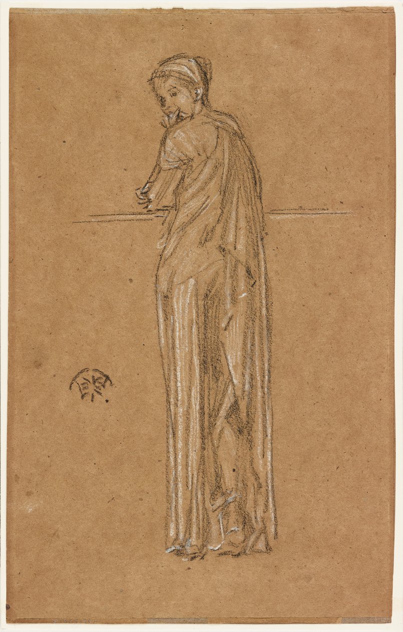 Drapowana postać stojąca, 1870-1873. autorstwa James Abbott McNeill Whistler