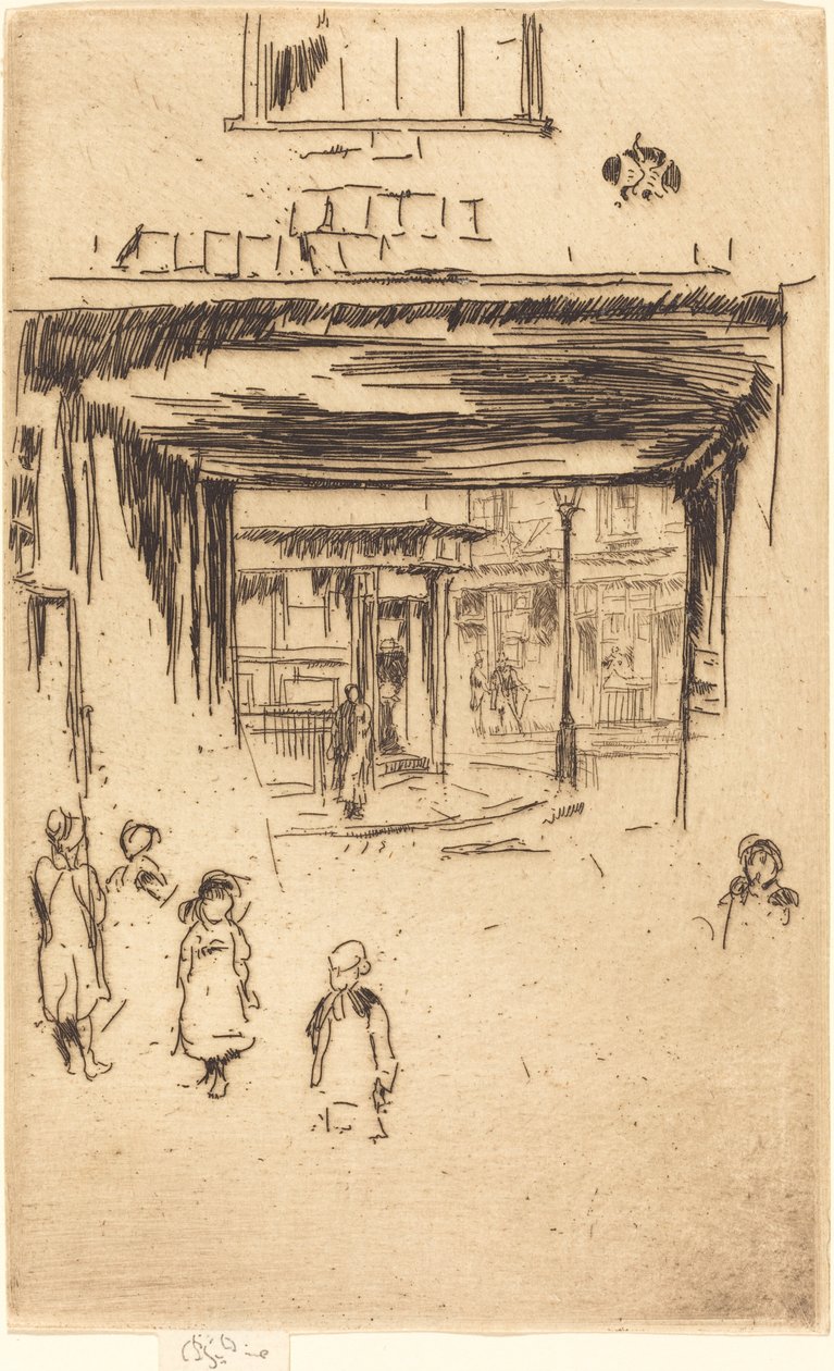 Drury Lane, ok. godz. 18801881. autorstwa James Abbott McNeill Whistler