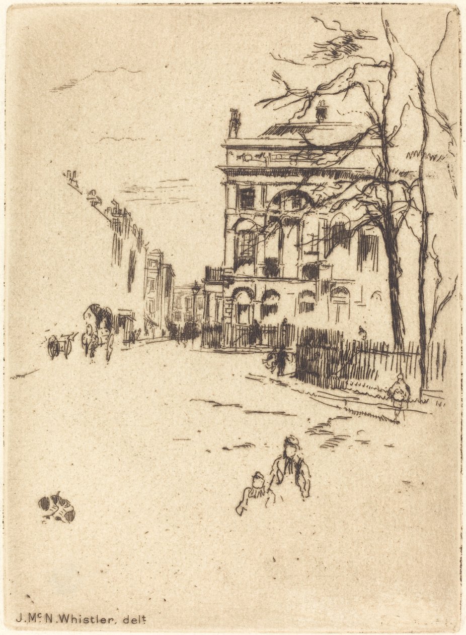 Plac Fitzroya. autorstwa James Abbott McNeill Whistler