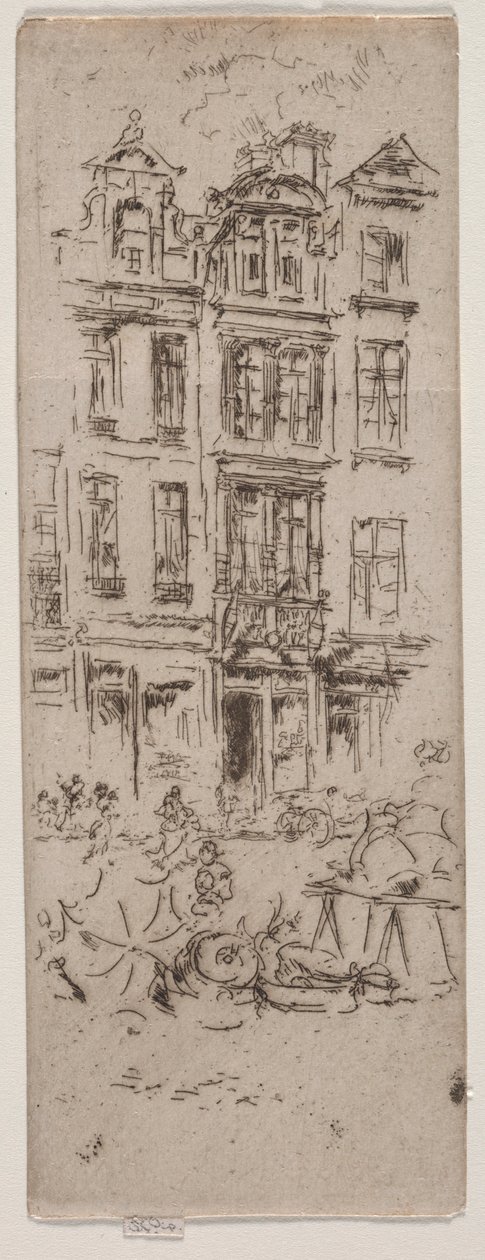 Targ kwiatowy, Bruksela. autorstwa James Abbott McNeill Whistler