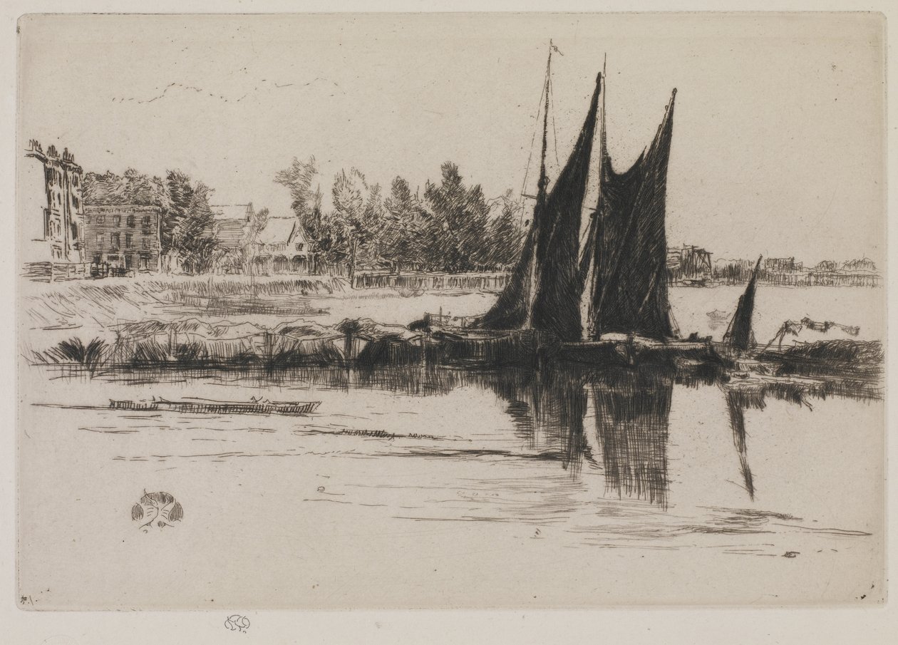 Hurlingham, 1859 (akwaforta na papierze) autorstwa James Abbott McNeill Whistler