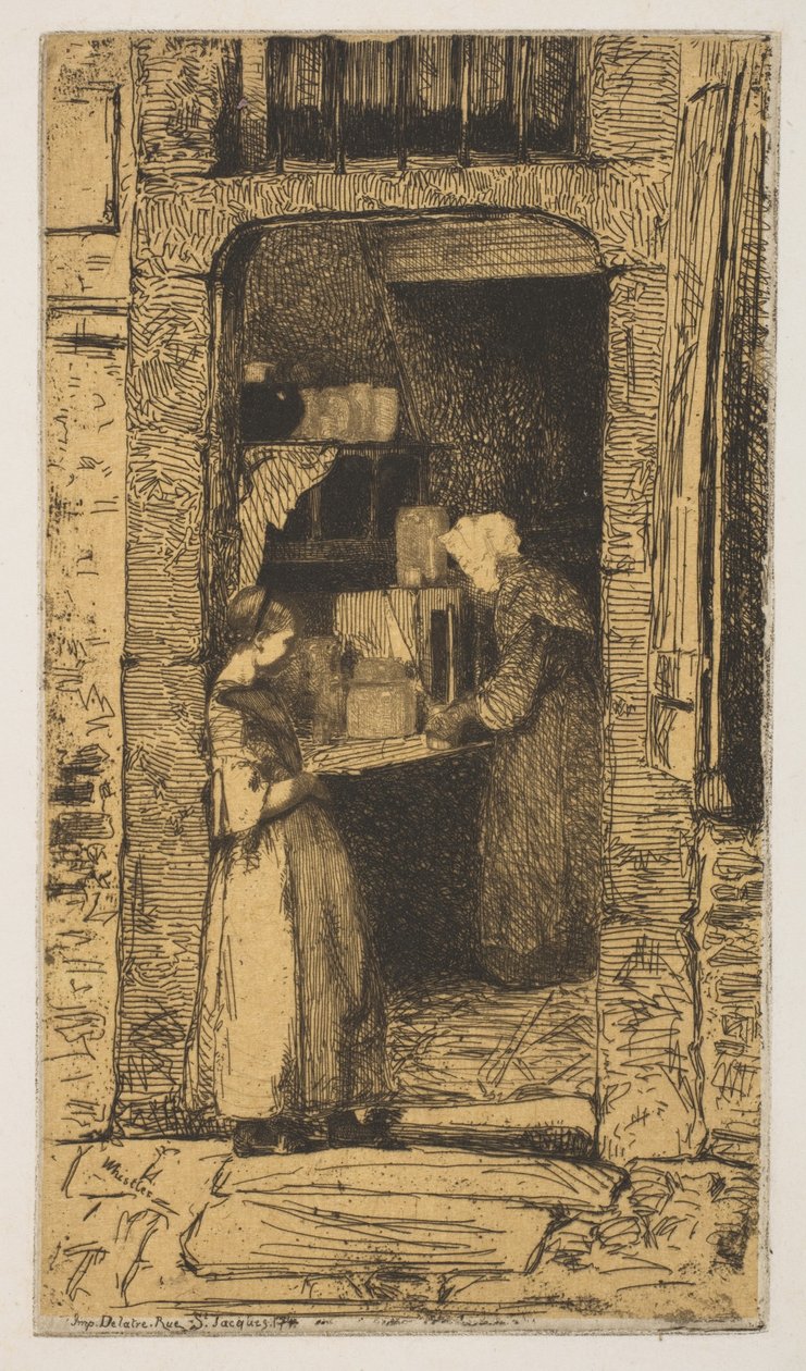 Sprzedawca musztardy, 1858. autorstwa James Abbott McNeill Whistler