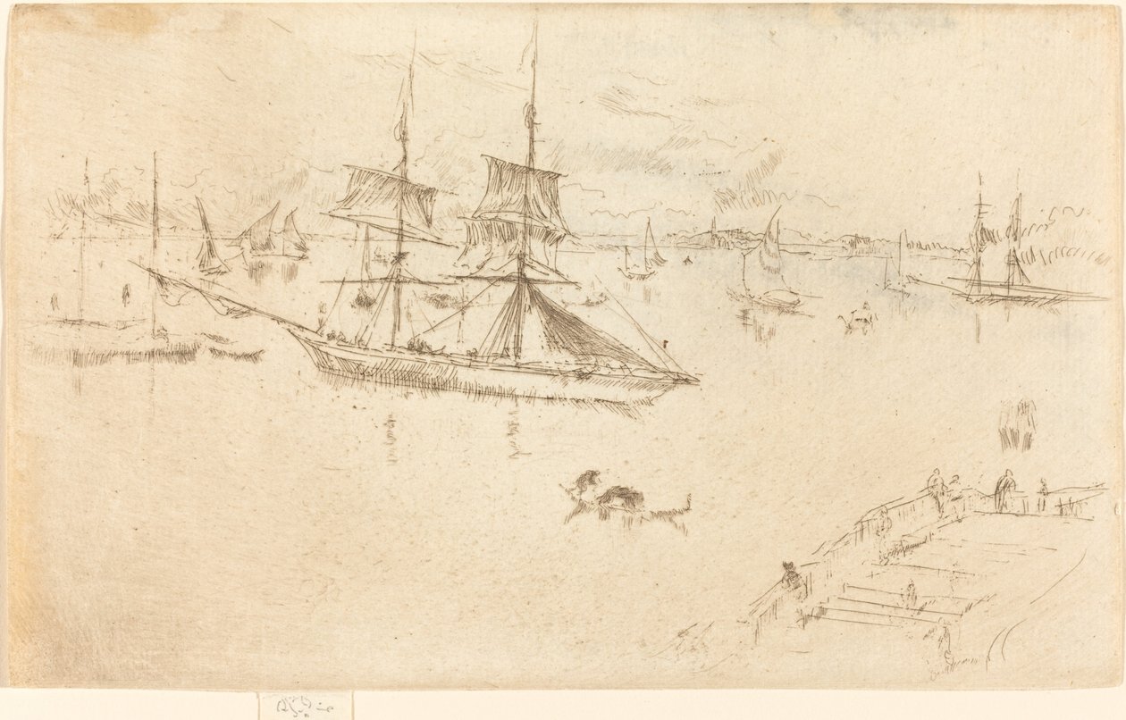 Laguna: południe, 18791880. autorstwa James Abbott McNeill Whistler