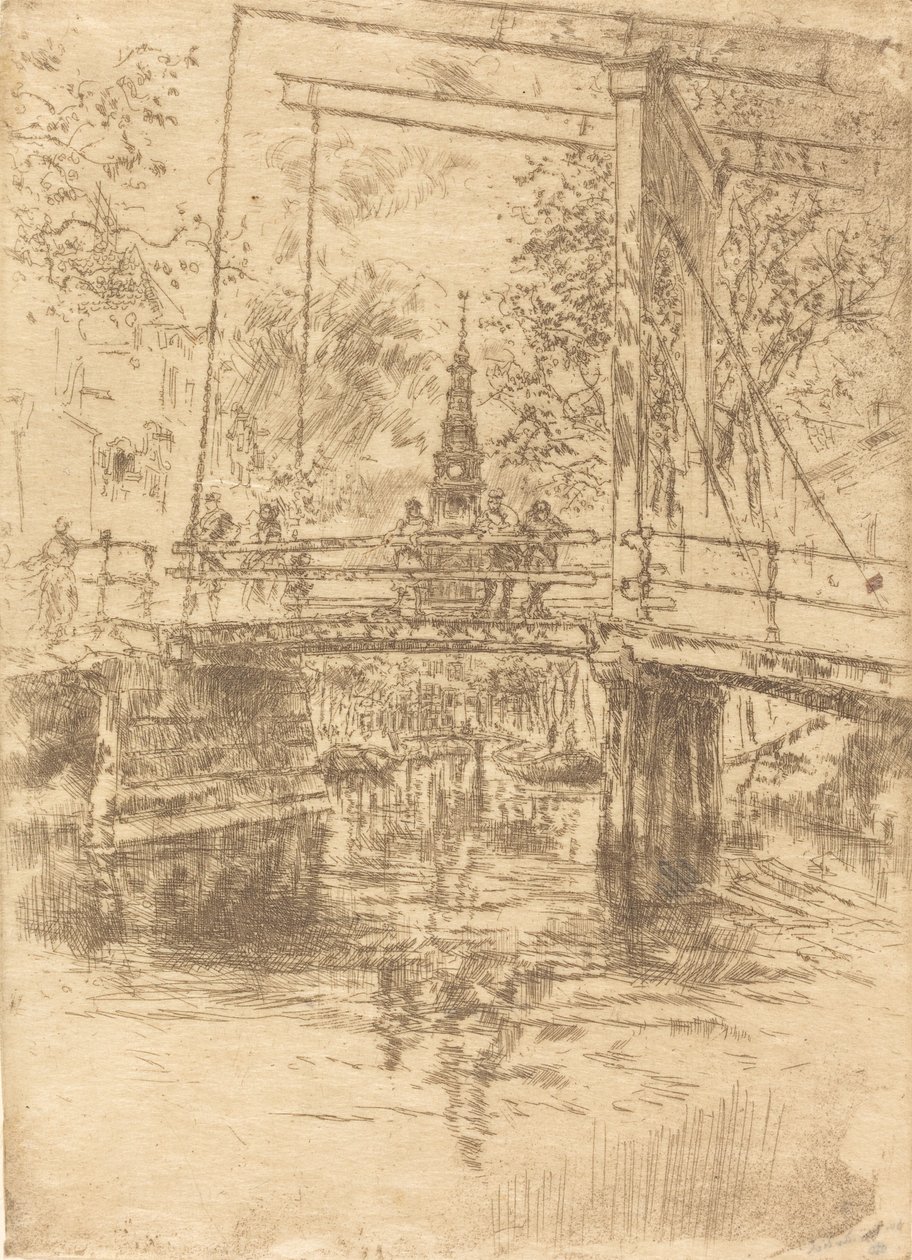 Mały most zwodzony, Amsterdam, 1889. autorstwa James Abbott McNeill Whistler