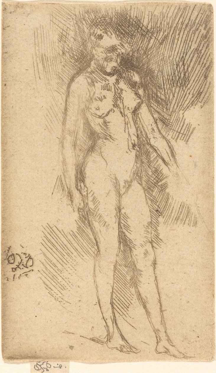 Mała naga postać. autorstwa James Abbott McNeill Whistler