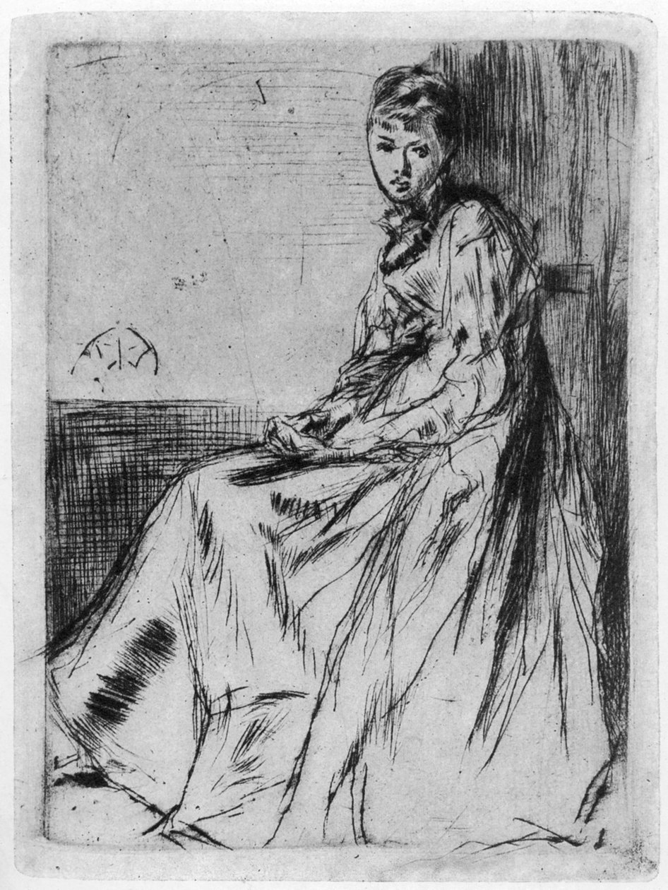 Maude, Siedzący, XIX w. 1904. autorstwa James Abbott McNeill Whistler