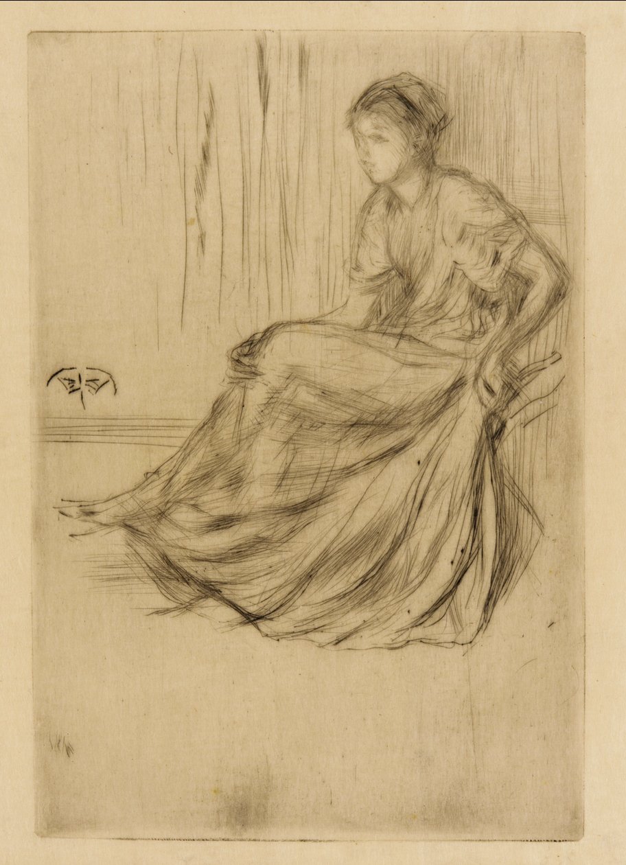 Model w pozycji siedzącej, 1873. autorstwa James Abbott McNeill Whistler