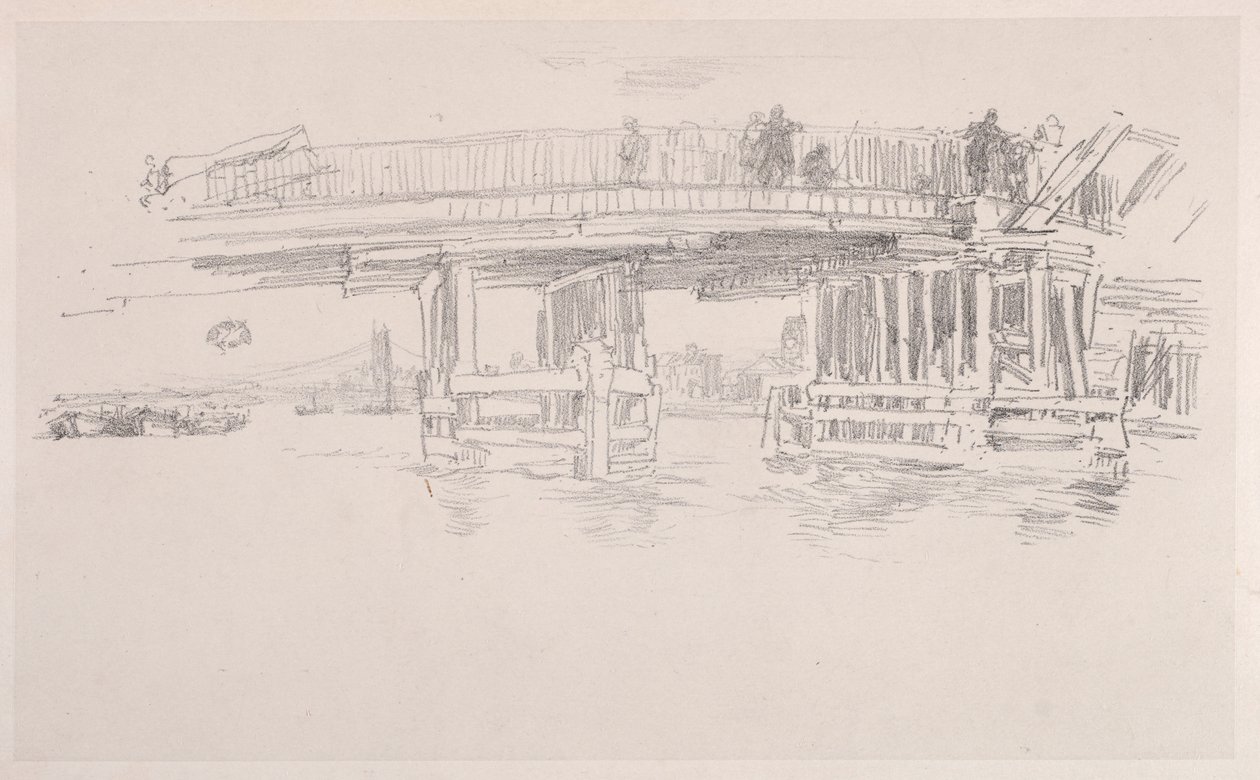 Stary Most Battersea. autorstwa James Abbott McNeill Whistler