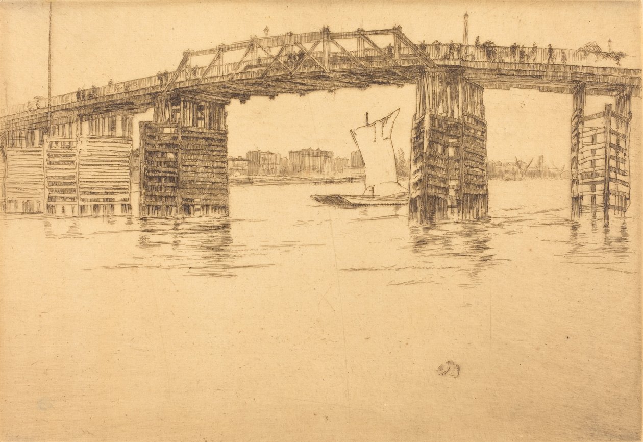 Stary most Battersea, 1879. autorstwa James Abbott McNeill Whistler