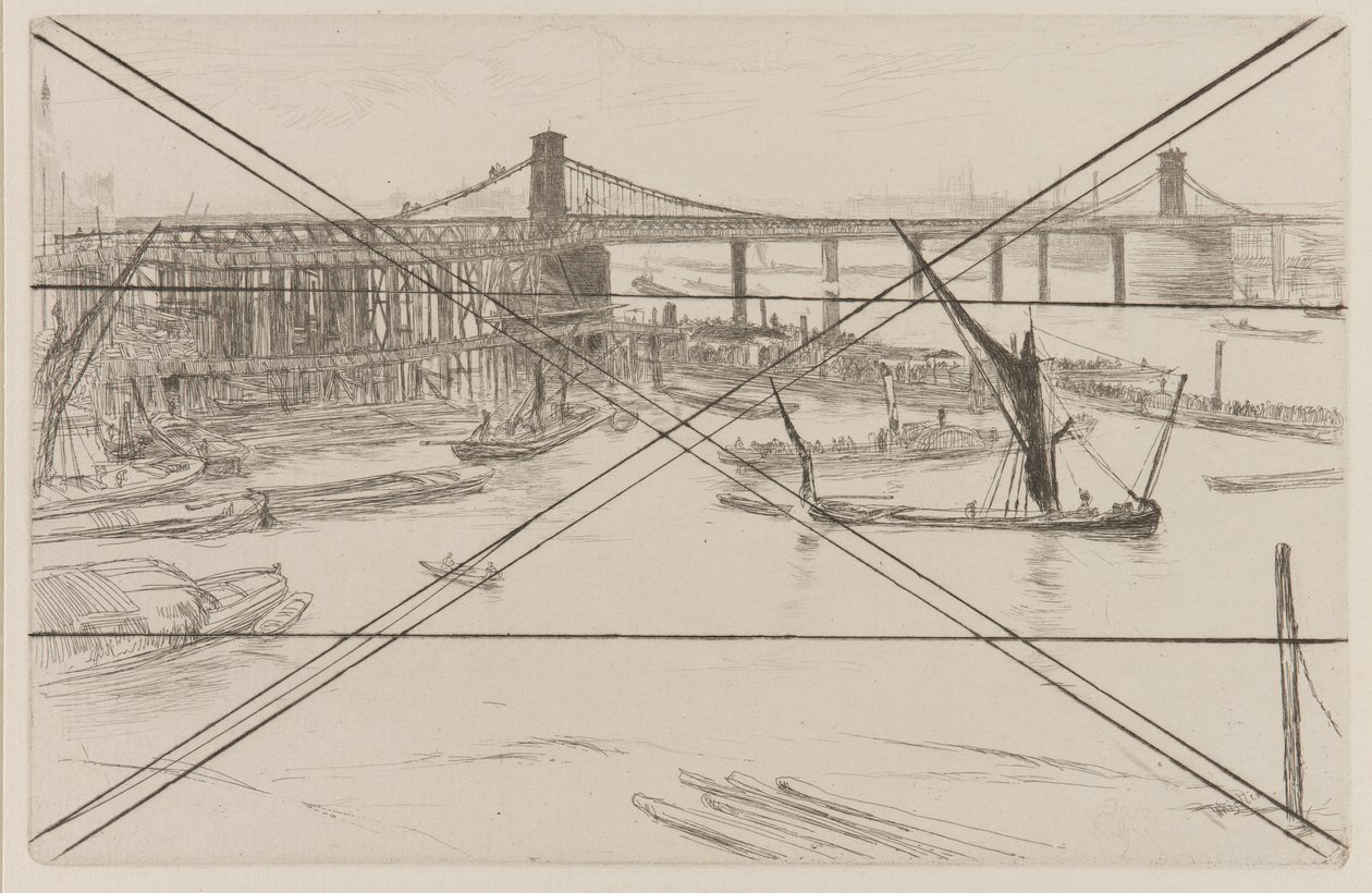 Stary most Hungerford, 1861. autorstwa James Abbott McNeill Whistler