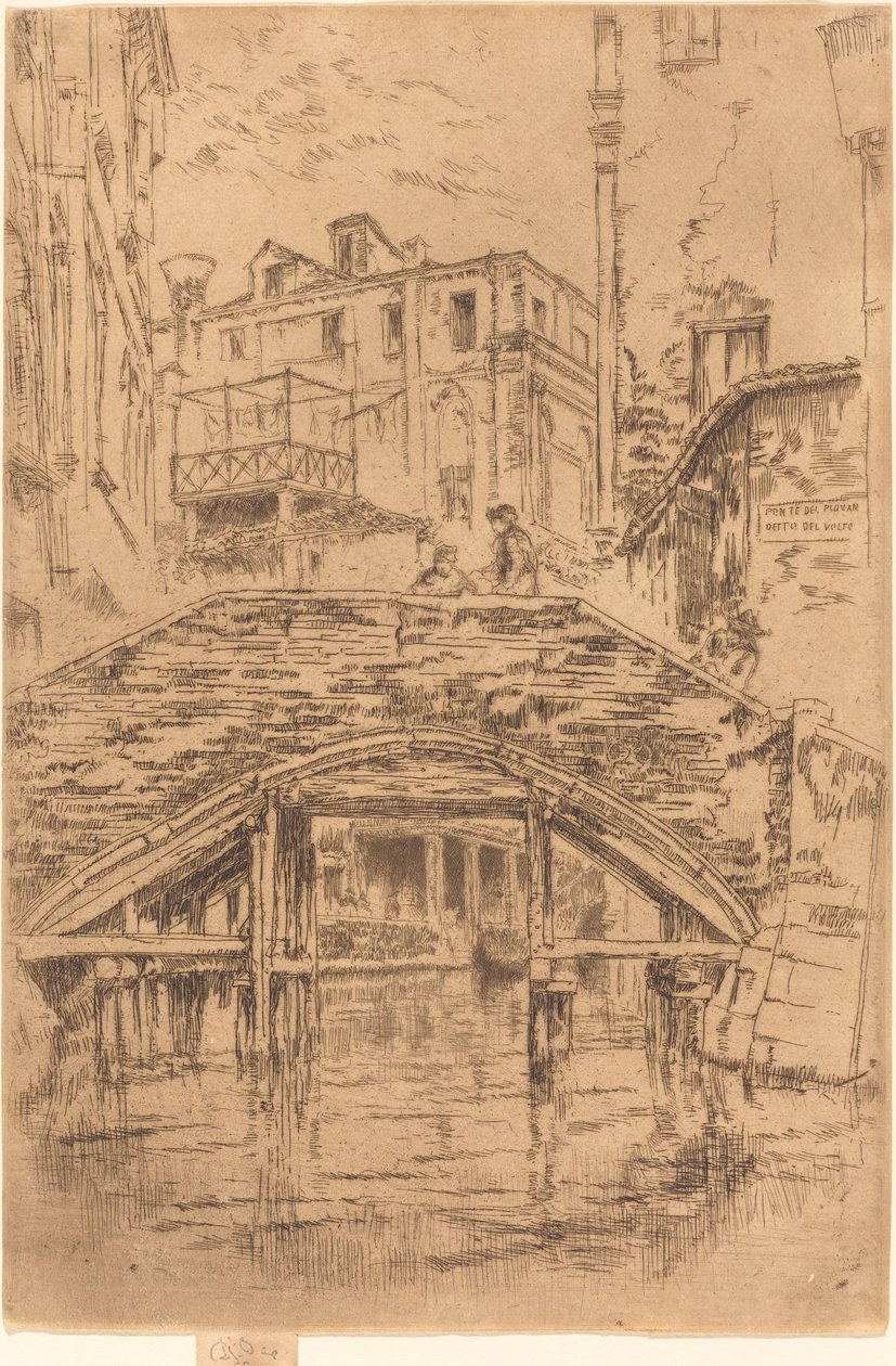 Most Piovan, 1880. autorstwa James Abbott McNeill Whistler