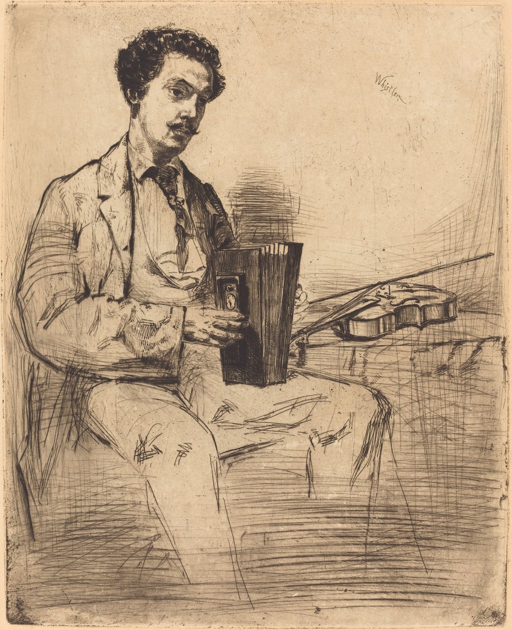 Ross Winans, 1861. autorstwa James Abbott McNeill Whistler