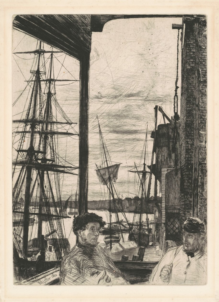 Rotherhithe, 1860. autorstwa James Abbott McNeill Whistler