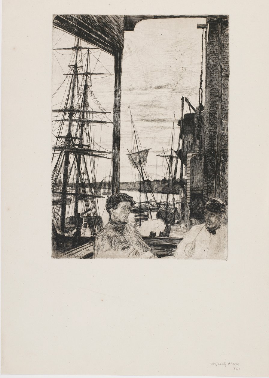 Rotherhithe, 1860. autorstwa James Abbott McNeill Whistler