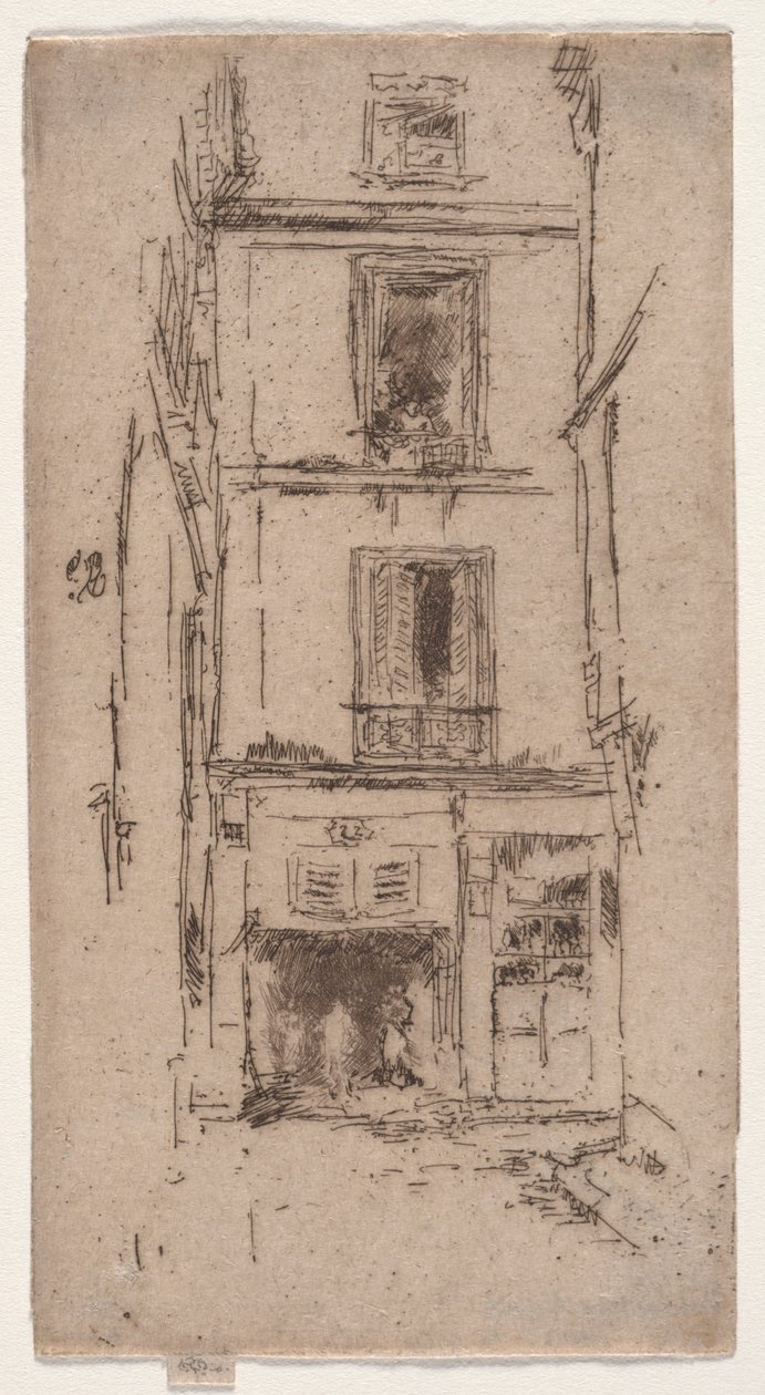 Rue des Bons Enfants, Tours. autorstwa James Abbott McNeill Whistler