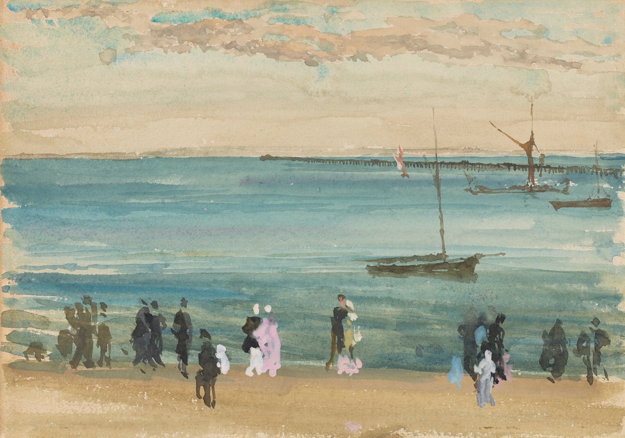Molo w Southend, 1882-1884. autorstwa James Abbott McNeill Whistler