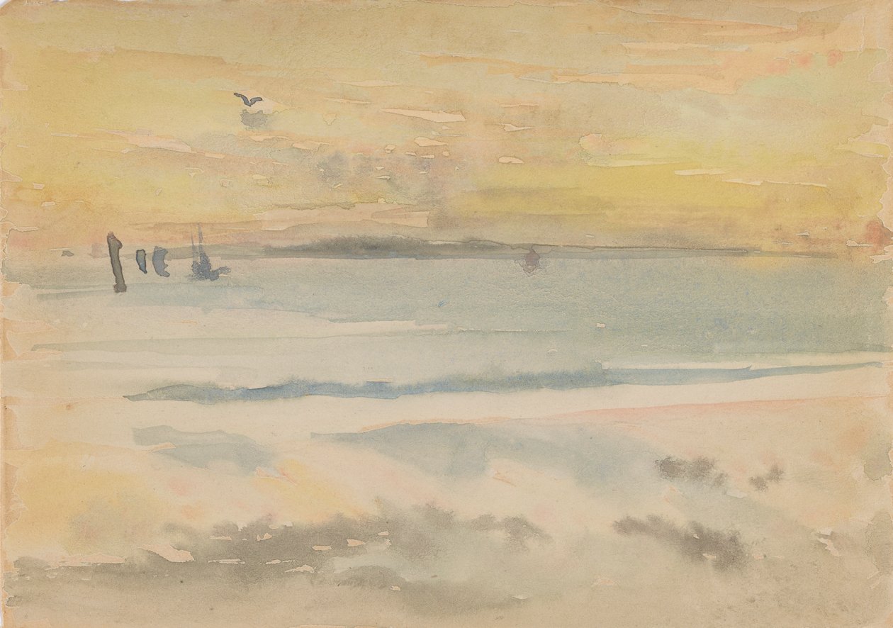 St. Ives: Zachód słońca, 1883-1884. autorstwa James Abbott McNeill Whistler