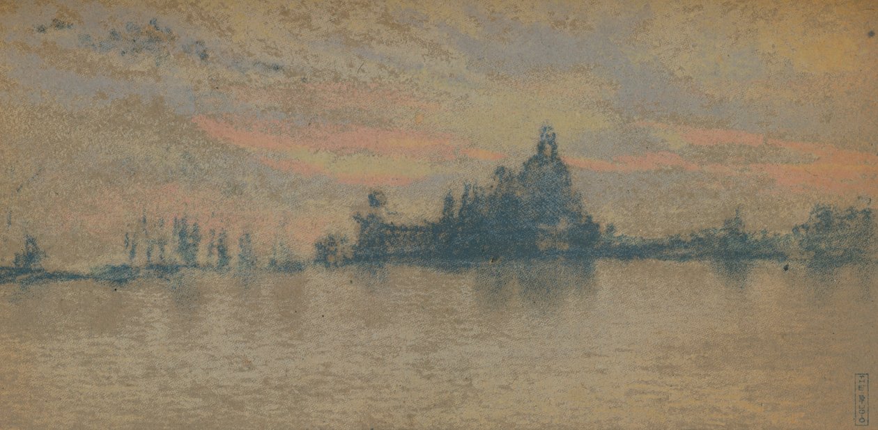 Zachód słońca: Wenecja, ok. 1880, 1903-1904 autorstwa James Abbott McNeill Whistler