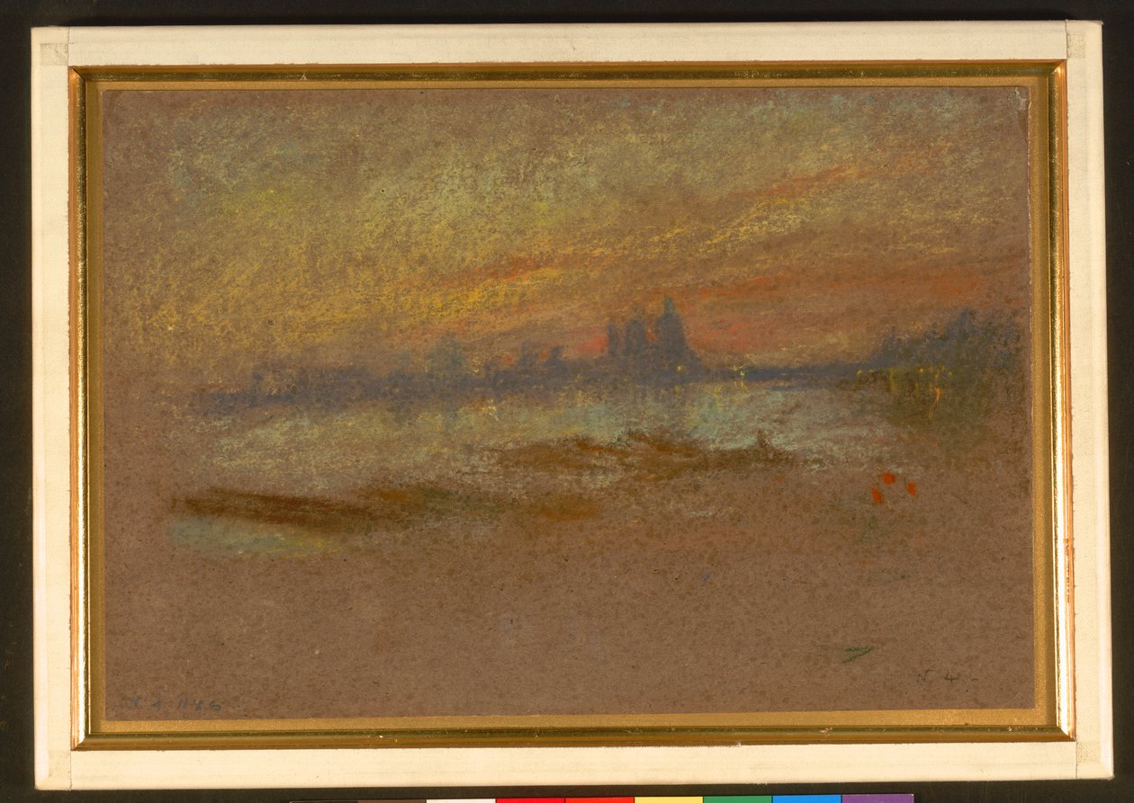 Zachód słońca; czerwień i złoto - powitanie autorstwa James Abbott McNeill Whistler