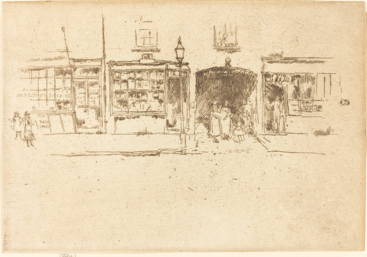 Fryzjer, c. 18861888. autorstwa James Abbott McNeill Whistler