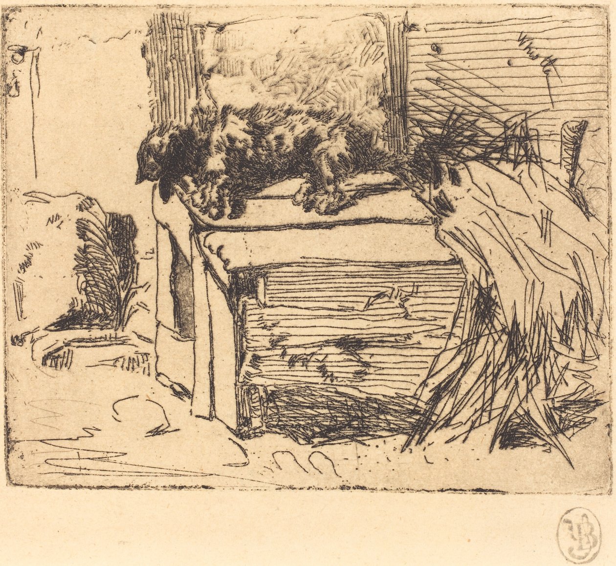 Pies w hodowli. autorstwa James Abbott McNeill Whistler