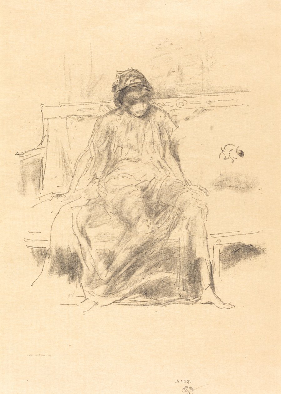 Udrapowana postać siedząca, 1893. autorstwa James Abbott McNeill Whistler