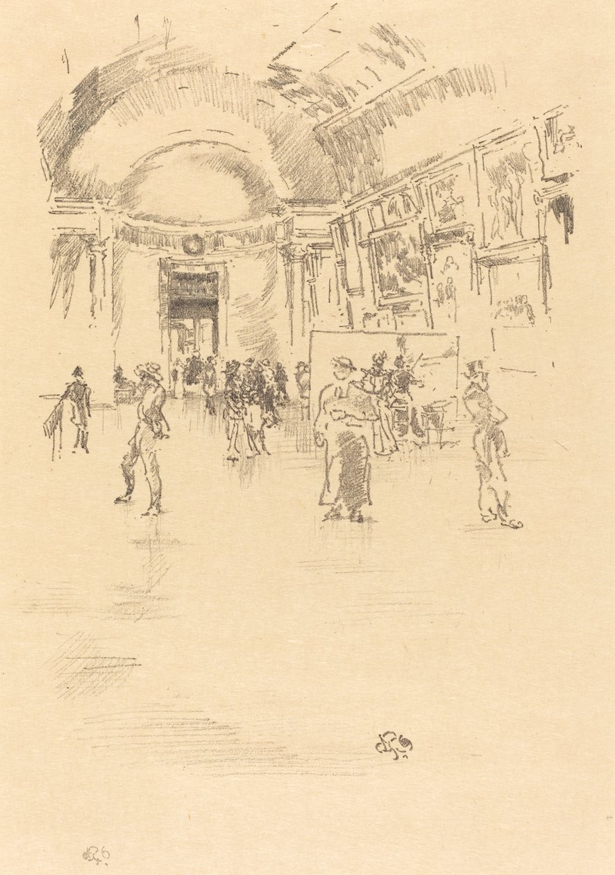 Długa Galeria, Luwr, 1894. autorstwa James Abbott McNeill Whistler