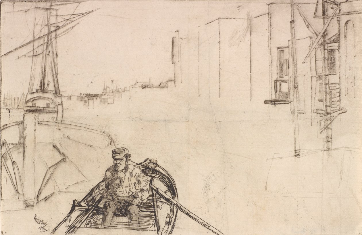 Basen, 1859. autorstwa James Abbott McNeill Whistler