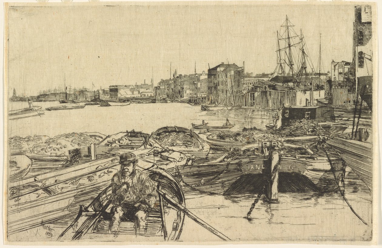 Basen, 1859. autorstwa James Abbott McNeill Whistler