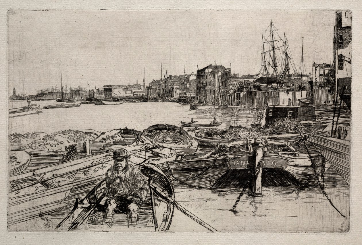 Basen, 1859. autorstwa James Abbott McNeill Whistler