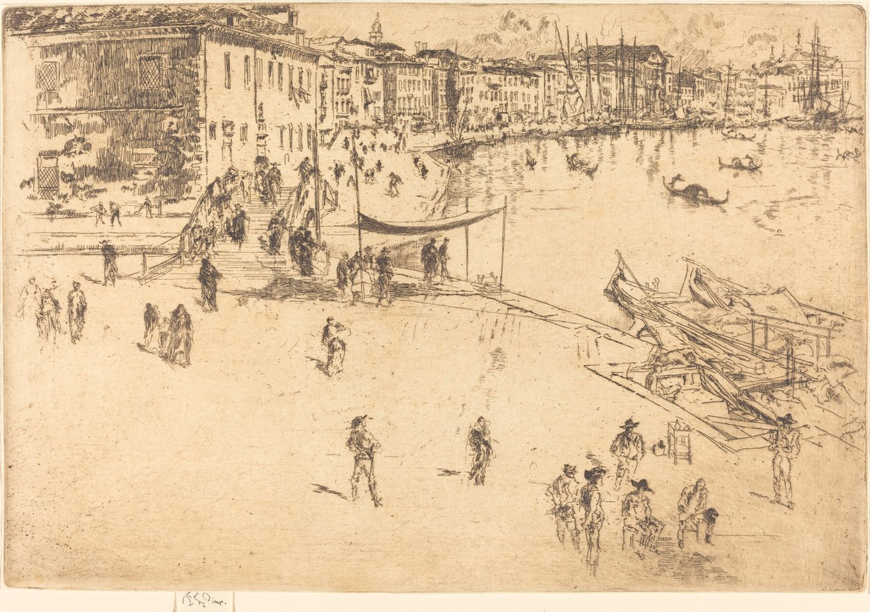 Riva, nr II, 1880. autorstwa James Abbott McNeill Whistler