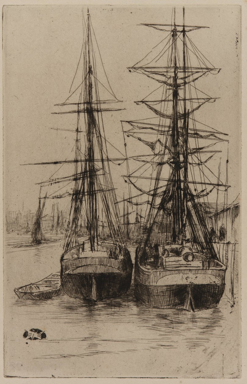 Dwa statki, 1875. autorstwa James Abbott McNeill Whistler