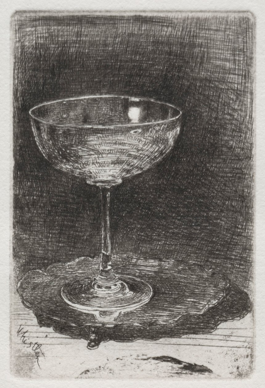 Kieliszek do wina, 1858. autorstwa James Abbott McNeill Whistler