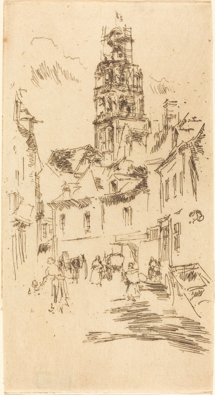 Zwiedzanie St. Antoine, Loches, 1888. autorstwa James Abbott McNeill Whistler